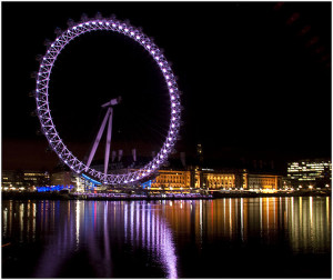 La London Eye, de nuit